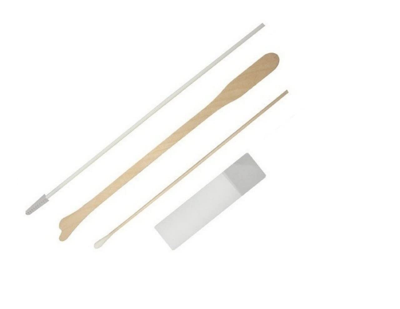 跨境专供一次性女性妇科取样器采样试剂套装英文包装木质宫颈刮片详情3