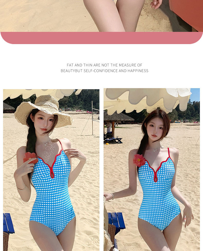 The 2026 new bestseller, conservative, slimming and sexy one-piece halter suit for hot spring soaking, Thai high-end sleeveless swimsuit for women, 125662 pic 10