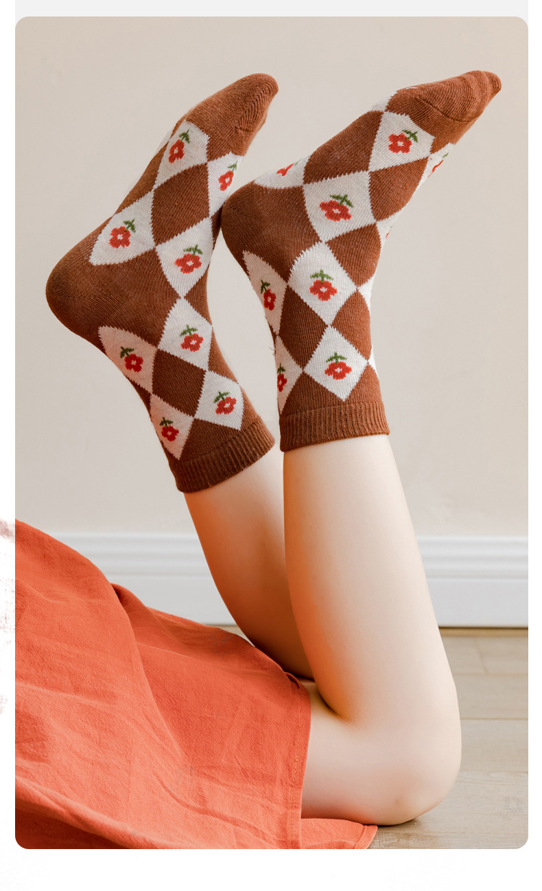 春秋季新款儿童袜子棉质男女童袜子中筒柔软亲肤卡通小熊童袜批发详情11