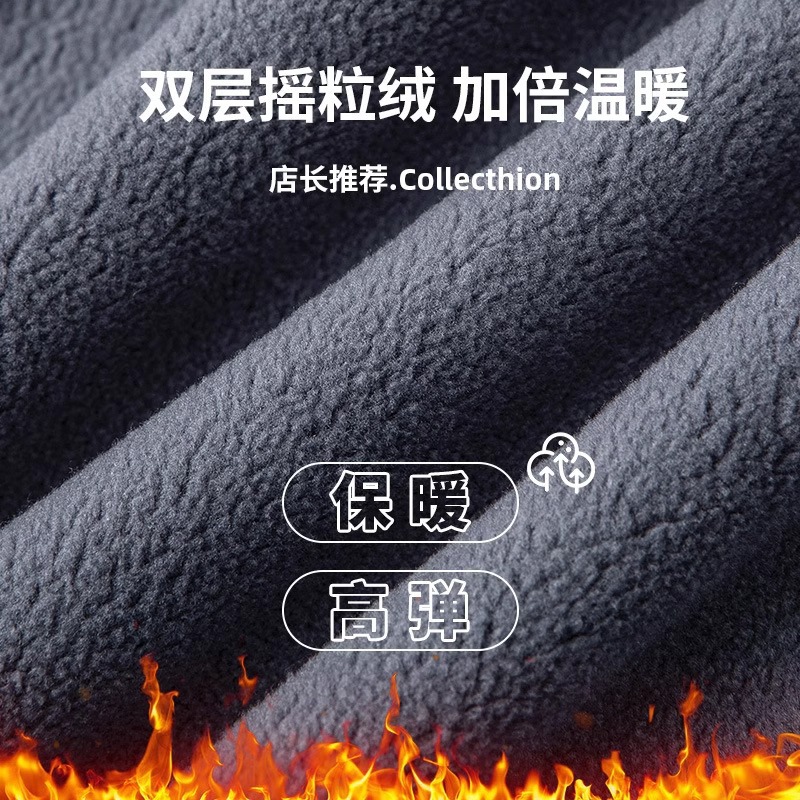 秋冬户外双层保暖防寒加绒骑行面罩纯色简约百搭护颈防风两用围脖详情6