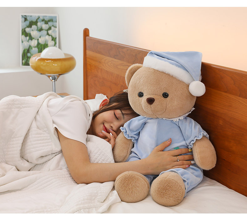 可爱睡衣小熊毛绒玩具公仔批发跨境新款动物抱枕玩偶儿童安抚娃娃详情8