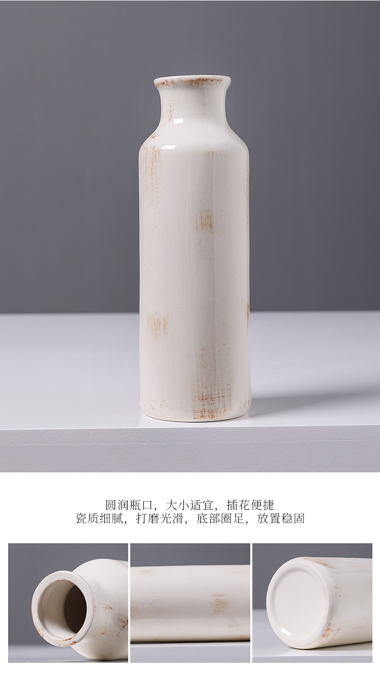 2025北欧创意陶瓷花瓶摆件套装高级感酒店家居客厅玄关桌面餐桌插花干花装饰品详情11