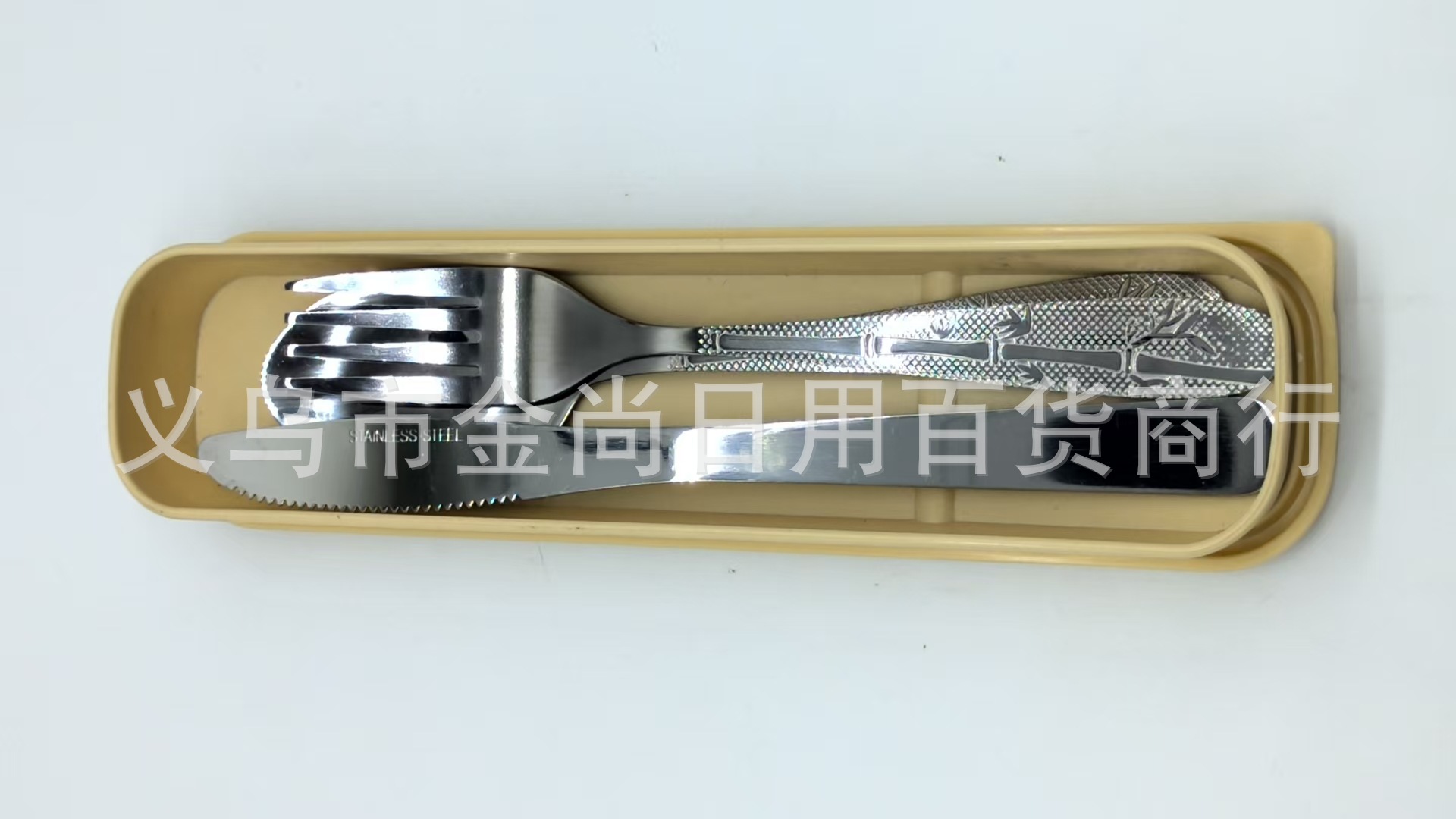 竹纹2号410不锈钢餐具学生下午茶使用叉子勺子刀餐具套装详情2