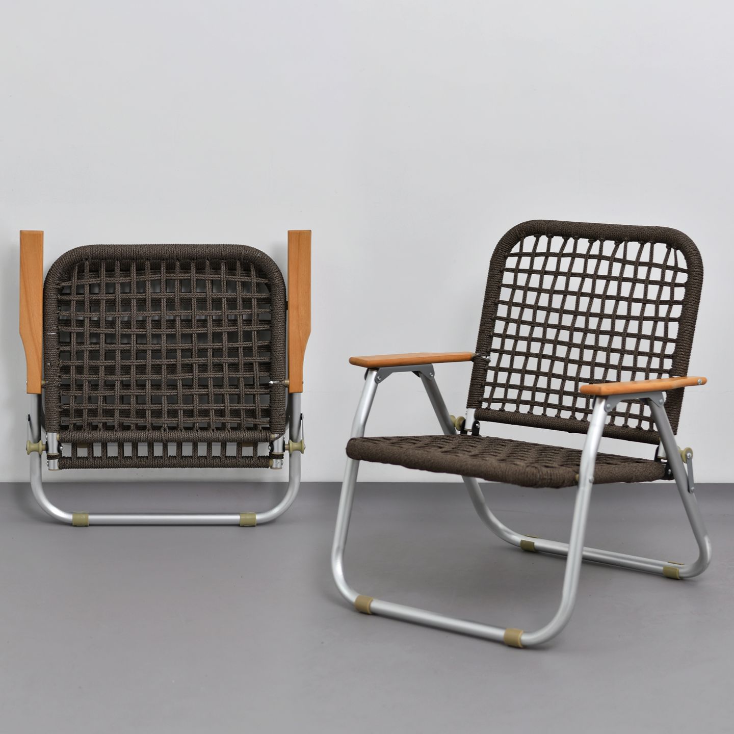 YEZHULIN铝合金编绳单人椅定制带扶手民宿休闲椅定制折叠椅定详情10