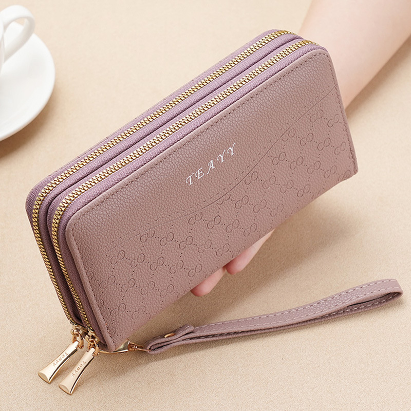 钱包女生长款双拉链wallet手机包女士钱夹大容量手拿包零钱包批发详情15