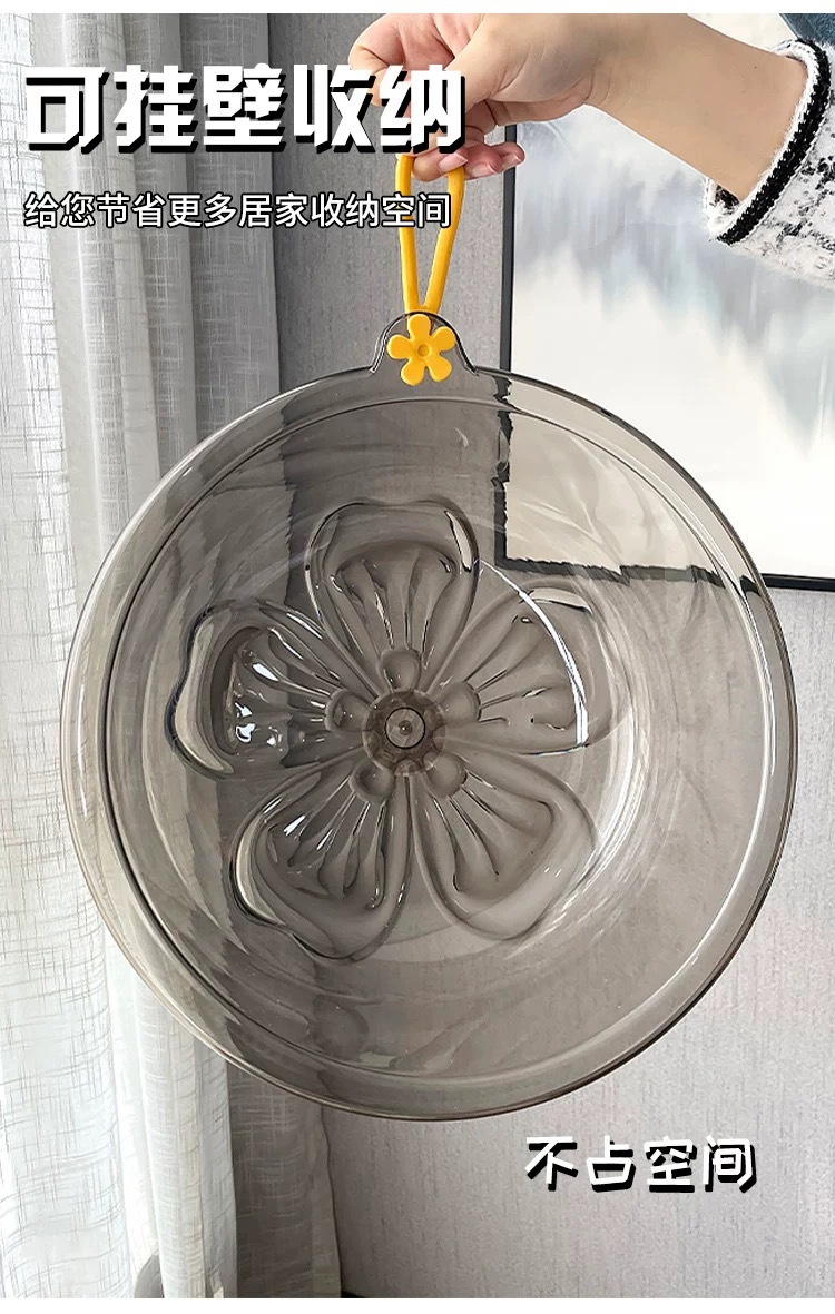 洗脸盆家用卫生间洗衣盆洗手盆高颜值加厚透明塑料盆子多用洗面盆详情5