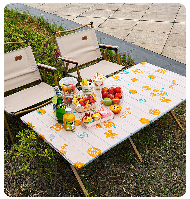 卡通一次性野餐束口桌布野餐户外露营蛋糕卷桌垫加厚防油防水桌套详情16