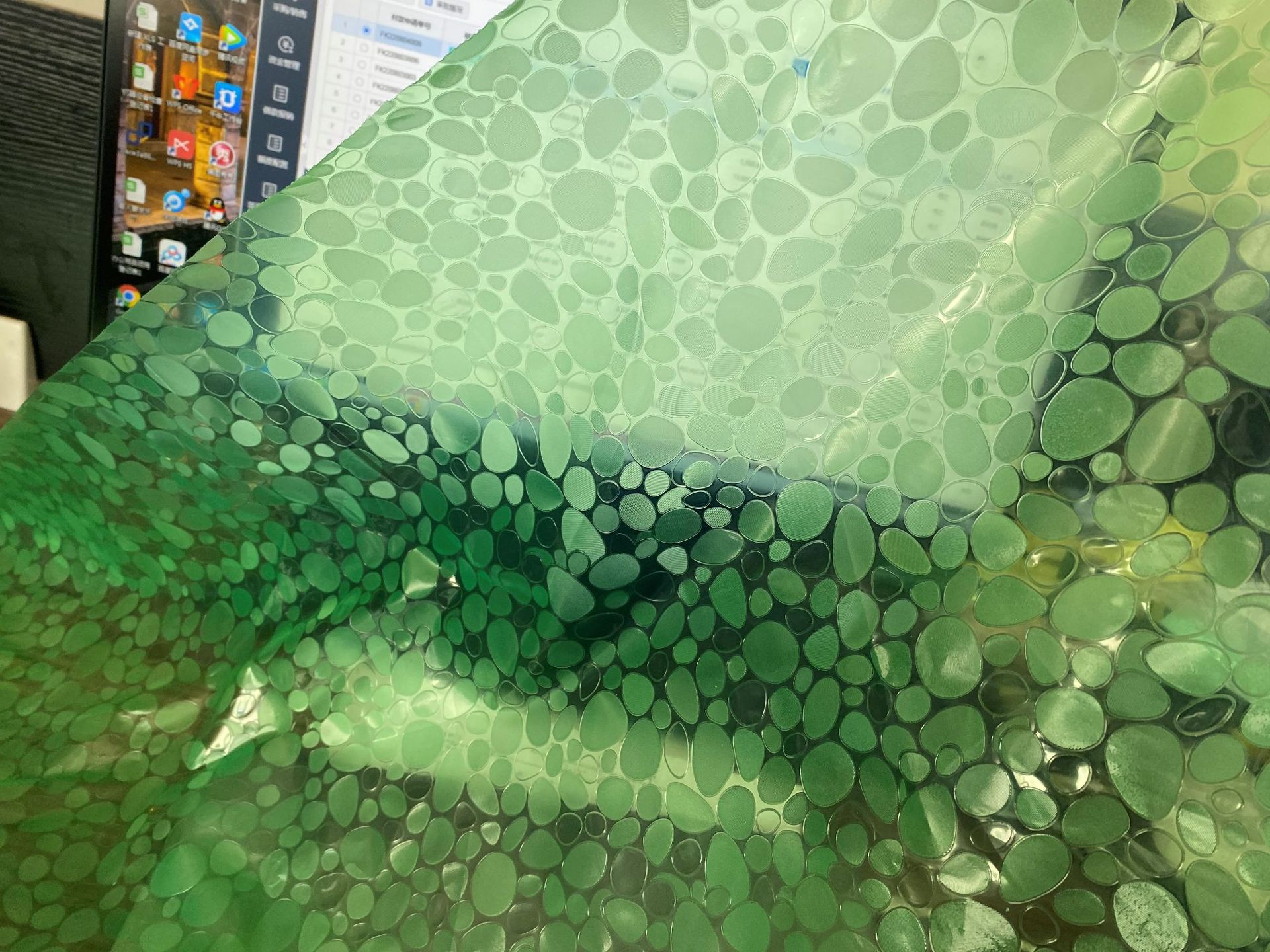 3D stereoscopic bath curtain film hanging curtain translucent PEVA film custom color waterproof and mold-proof partition thickened soft curtain pic 9