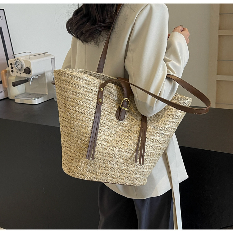 草编大容量包女包编织夏天沙滩女2024新款包包单肩手提托特包大包详情13