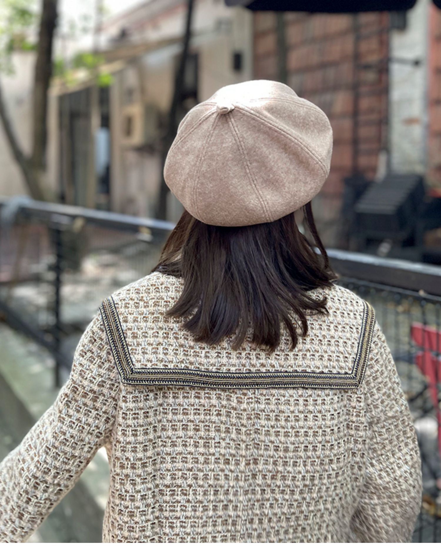 贝雷帽女秋冬季新款八角画家帽休闲百搭报童帽子复古英伦帽子详情6