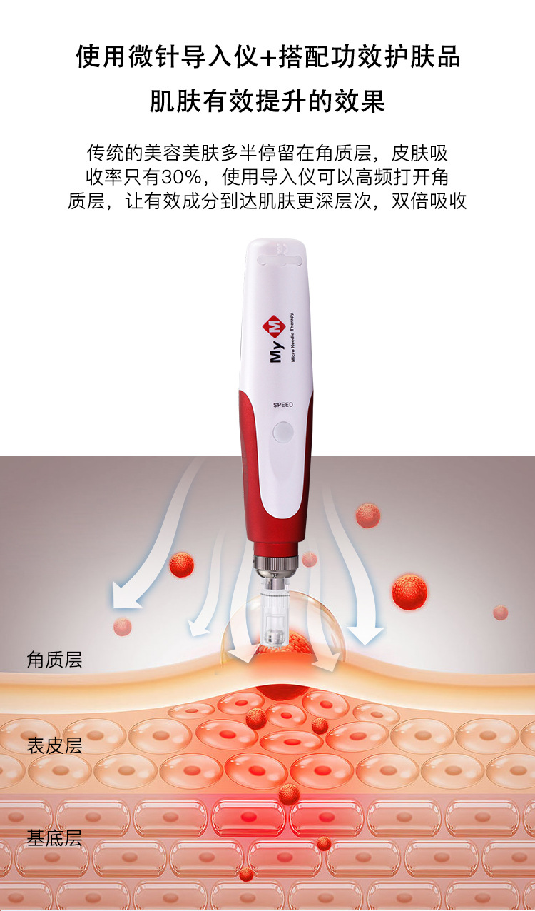 纳米微针仪MYM电动微针笔水光MTS导入仪器电动纳米微晶笔美容工具详情5