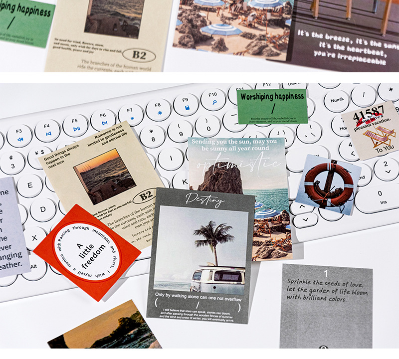 鑫奇新32张万千星辰系列素材包 浪漫复古城市文艺手账装饰贴纸包详情13