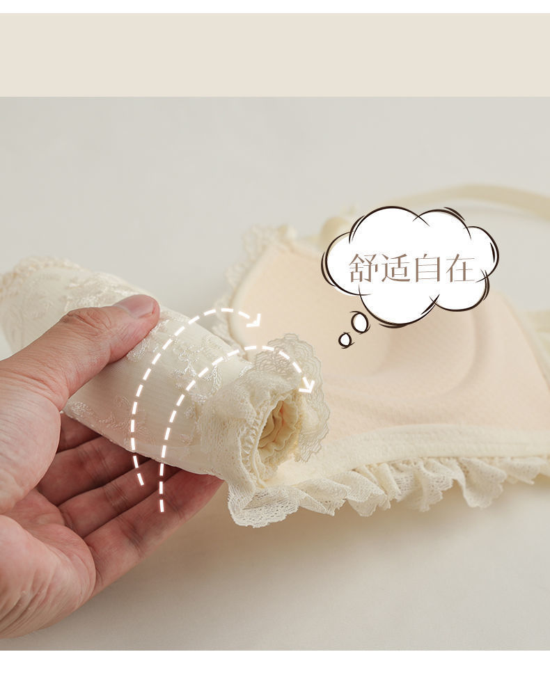 This is a Japanese-style bra for women with a small bust. It has no underwire, a lace-up support, and is designed to prevent sagging pic 18