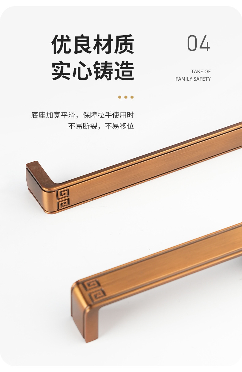 复古柜门橱柜衣柜鞋柜把手欧式古典锌合金咖啡色家具弓形小拉手详情6