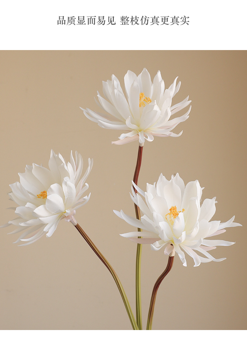 绢布仿真花假花人造花昙花家居装饰花批发韩式装饰花批发详情19