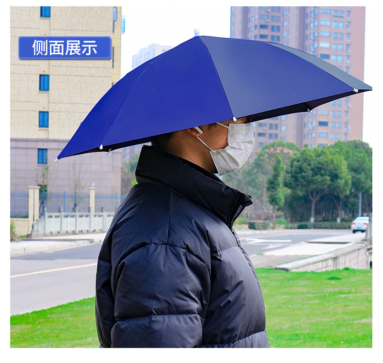Head-mounted umbrellas for fishing, portable sun umbrellas, large outdoor folding umbrellas, UV and wind protection wholesale pic 27
