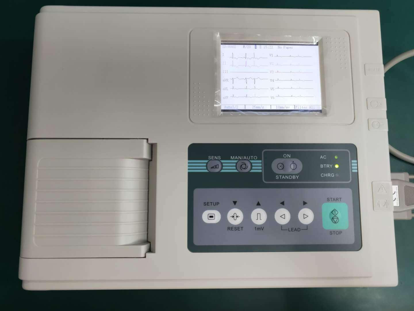 跨境专供ECG32A心电图机医用便携式欧插12导3通道数字心电图机详情8