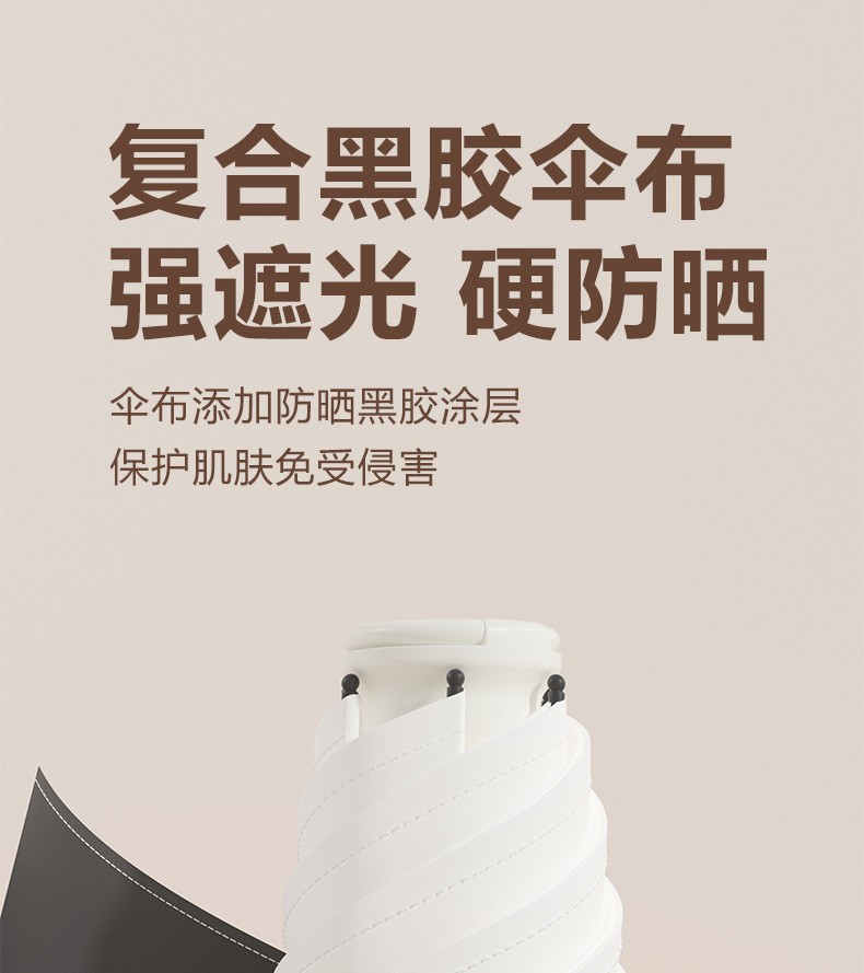 六折迷你黑胶渐变防晒伞手环批发小巧便携晴雨伞广告伞折叠遮阳伞详情23