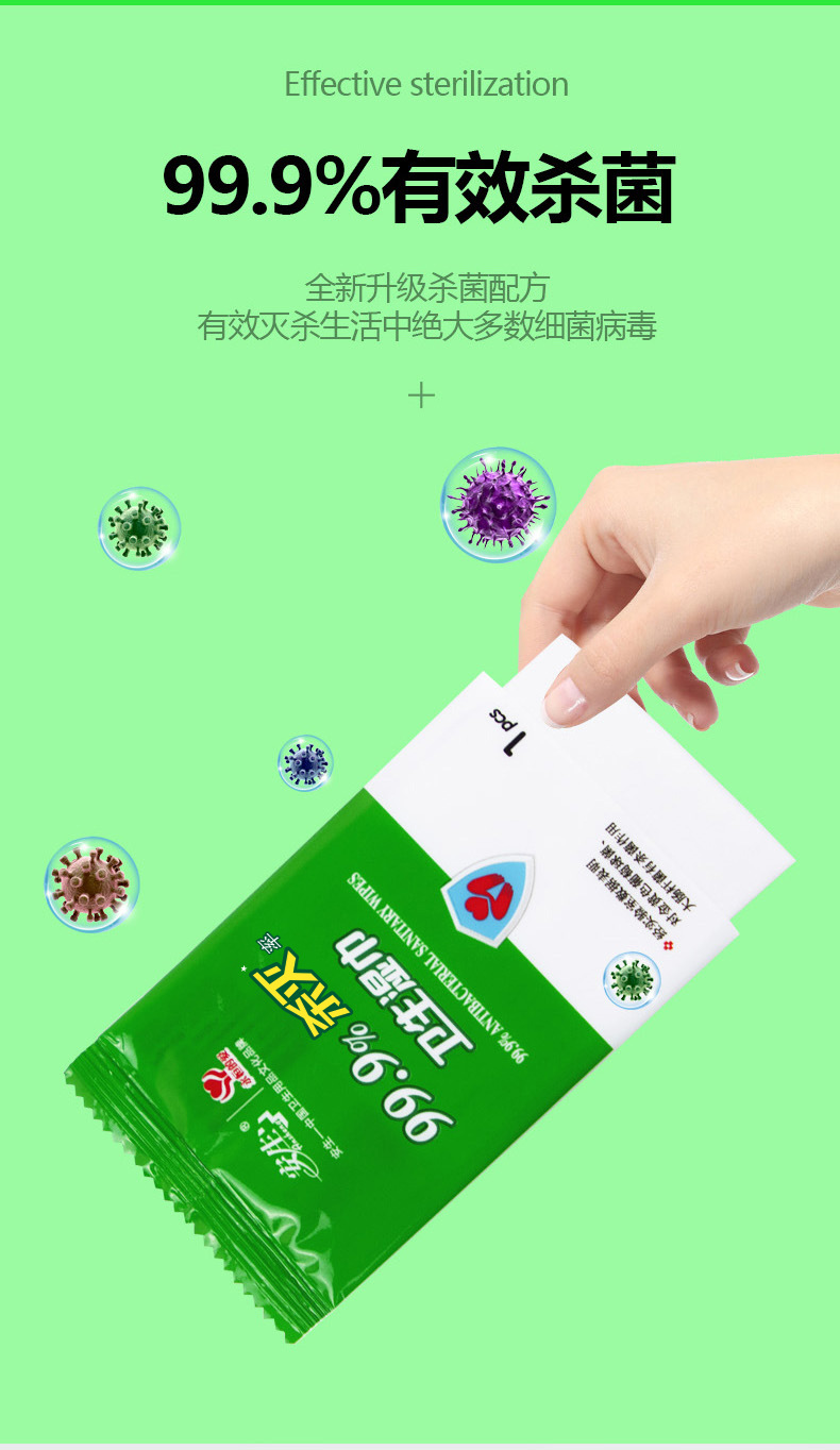 Factory stock: Ansheng independently packaged 12 pieces of sterilizing wet wipes and alcohol-disinfecting wet wipes. Factory wholesale and direct sales pic 3
