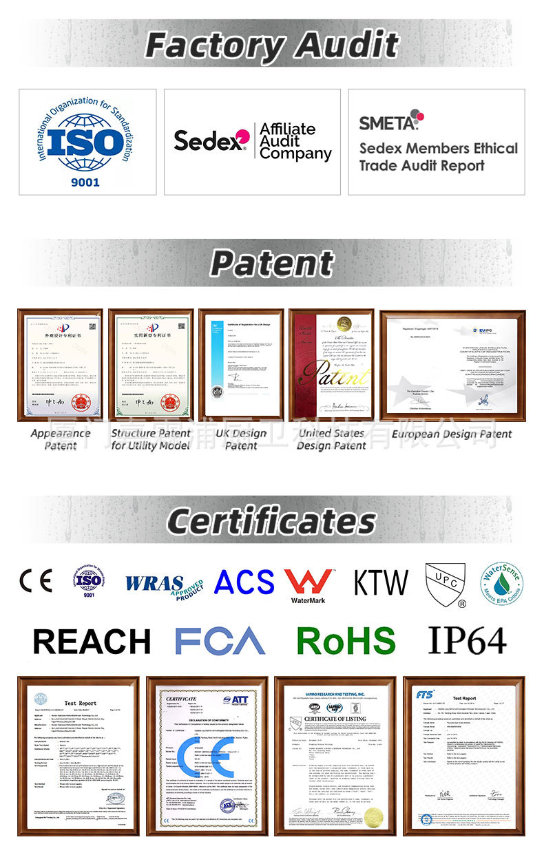 Wholesale of 8-inch round electroplated shower heads and cross-border concealed shower and bath shower heads in Xiamen pic 49