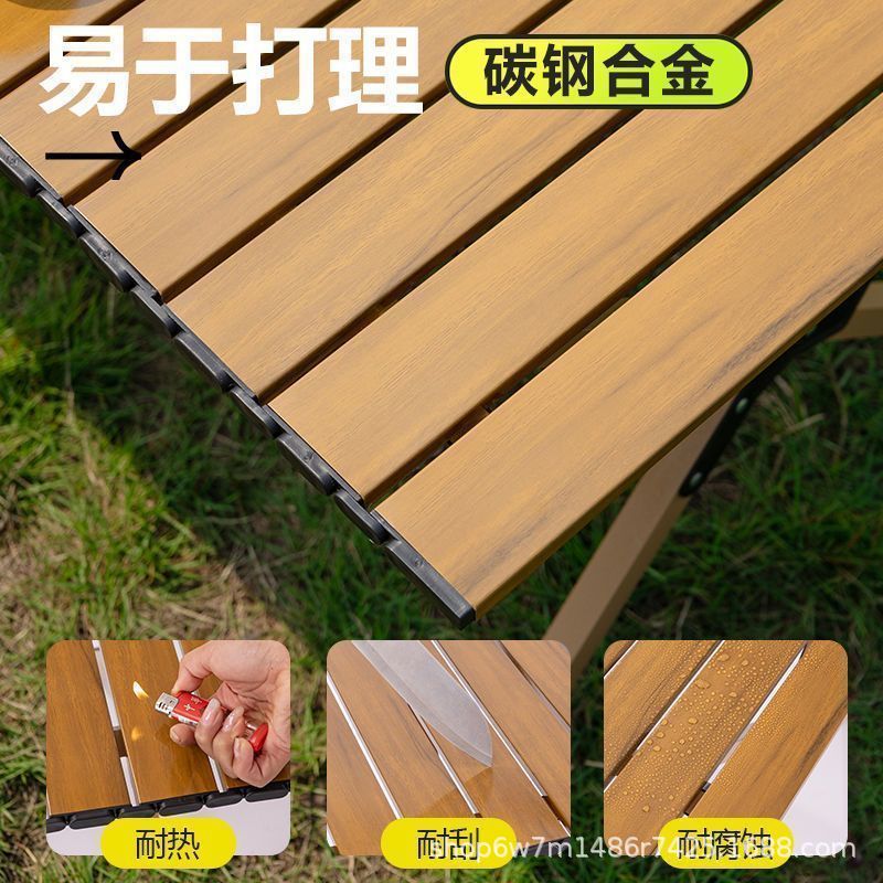 户外折叠桌蛋卷桌车载便携式野外露营桌子摆摊野餐家用旅行折叠桌详情5