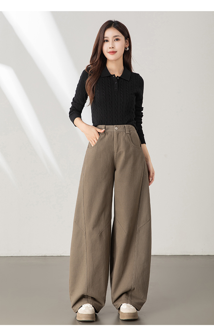 秋季新款阔腿弯刀裤女2025小众高级休闲裤修身通勤高档香蕉裤女详情15