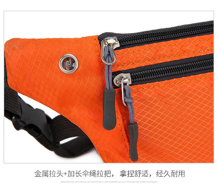 Outdoor fashion running casual sports waist bag, invisible crossbody sports crossbody bag, checkered close-fitting mobile phone waist bag pic 19