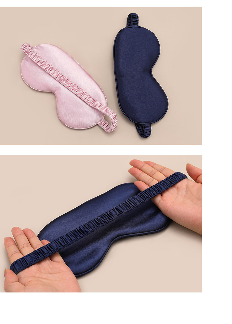 Double-sided faux silk eye mask, breathable sleep light-blocking eye mask, Amazon multi-color gift border sleeping eye mask in stock pic 14