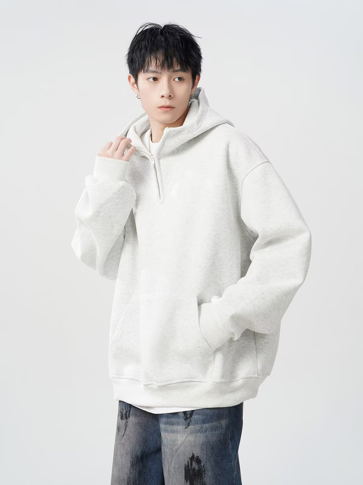  oversize casual versatile top fashion men's hoodie详情17