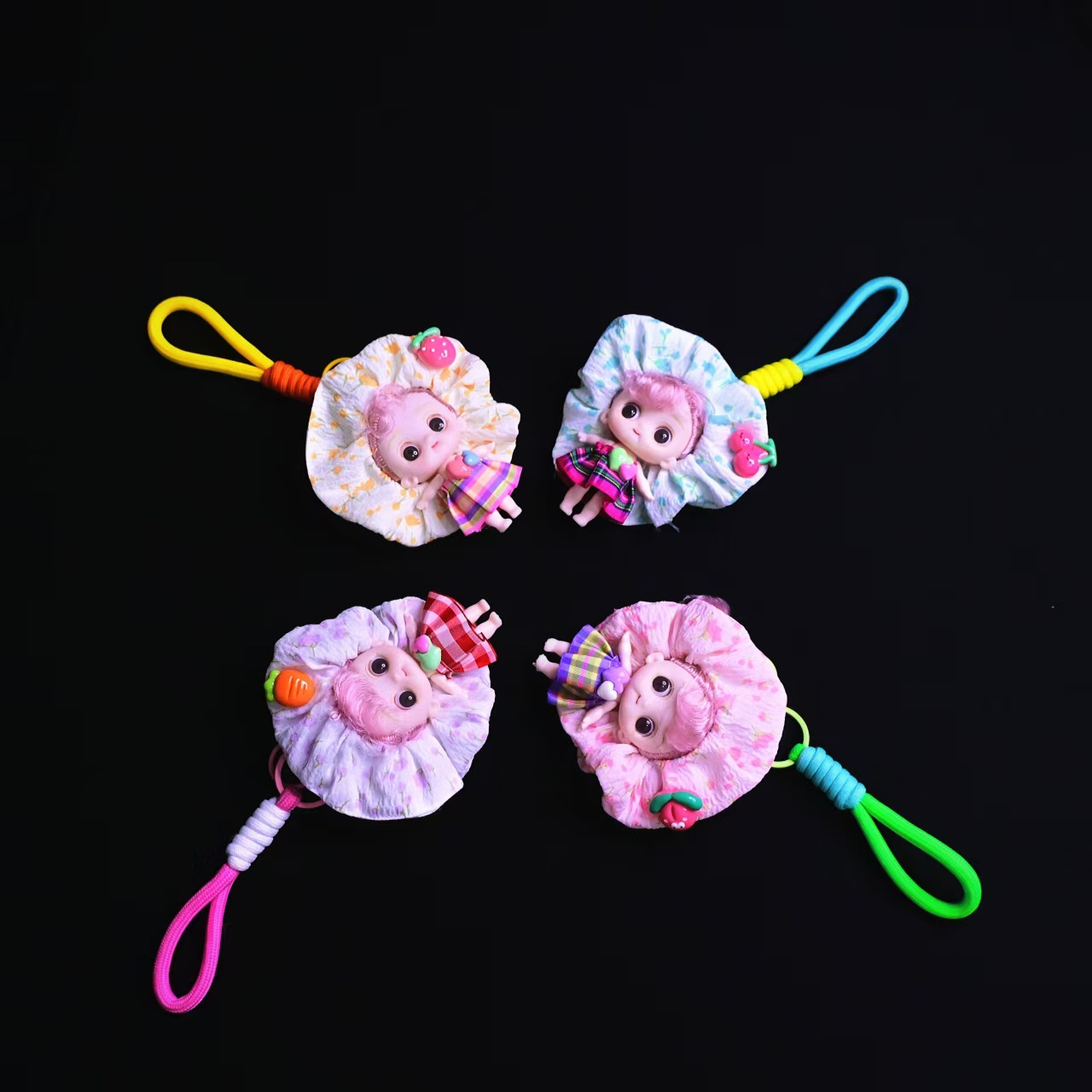 可爱大眼萌妹包包挂件miu系芭比娃娃包包钥匙扣少女diy挂饰ins风详情8