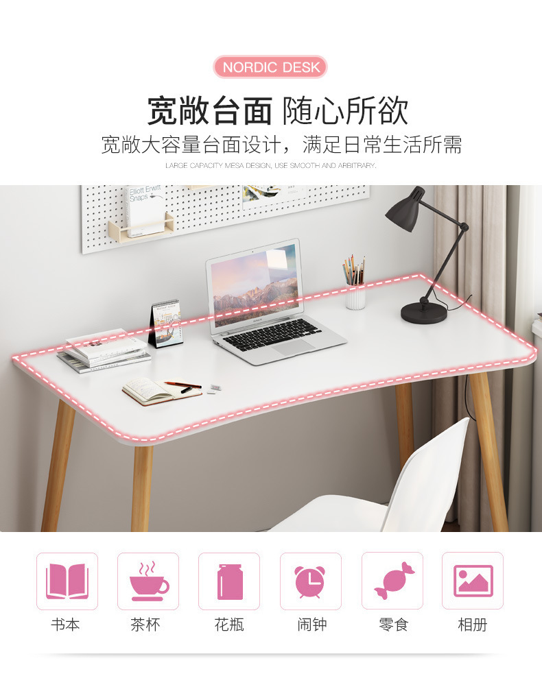 Simple desk, simple bedroom small table, rental house study writing desk, simple office desktop computer desk pic 4