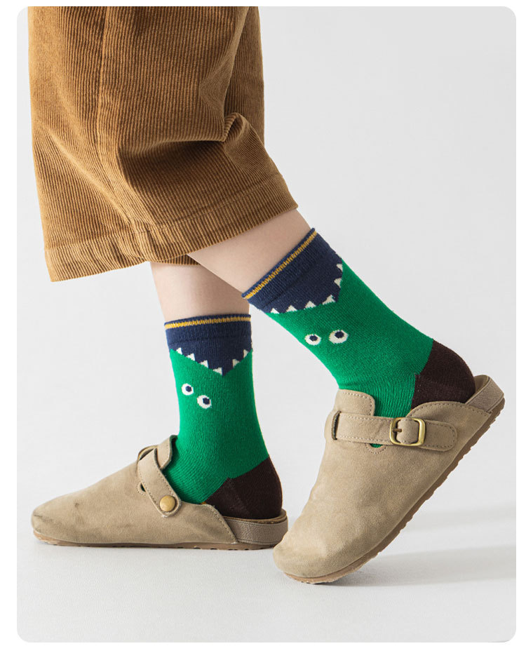 2025男童袜子秋冬季卡通中筒袜儿童袜子春秋中大童棉袜学生袜透气详情19