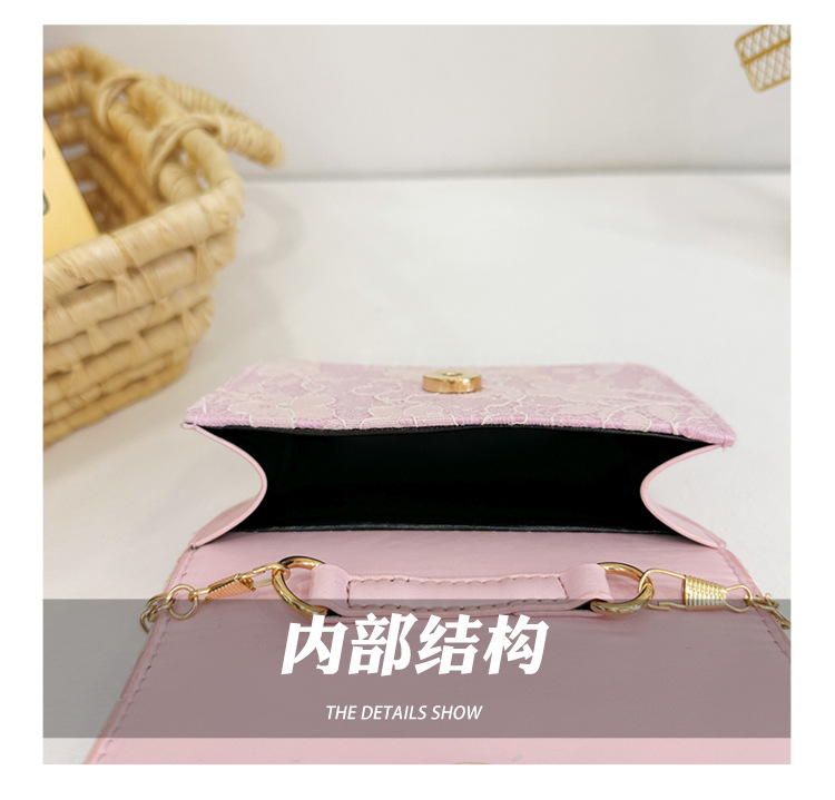 新款儿童珍珠手提包可爱美人鱼蕾丝公主包女宝时尚游玩搭配斜挎包详情24