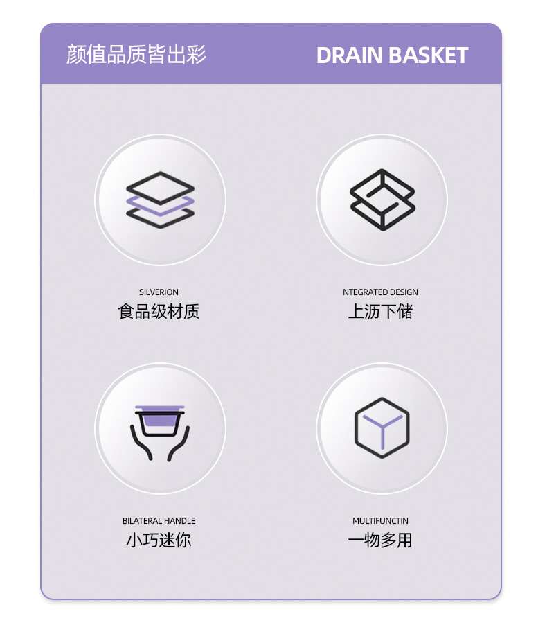 双层洗水果神器沥水篮厨房家用新款客厅淋水篮精致小果盘洗菜篮子详情4