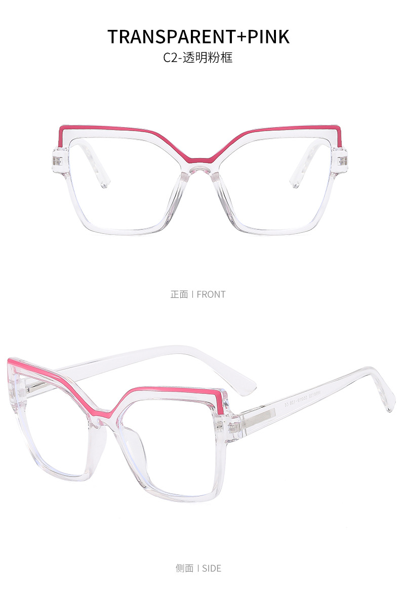 Crossover hot sale verano candy color marco gafas decorativas anti-luz azul protección de ojos gafas Optical wholesale pic 14