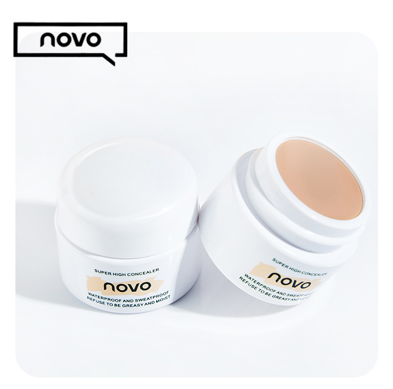 NOVO高清明净遮瑕膏自然细滑服帖防水防汗质地润泽不易脱妆详情16