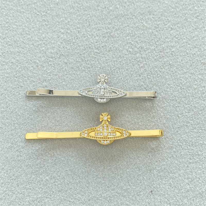 欧美款西太后星球发卡新款镶钻一字夹刘海夹欧美轻奢高级感发饰女详情6