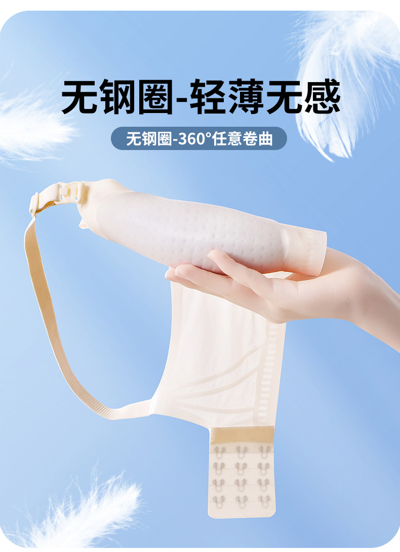 薄款果冻条无痕哺乳内衣冰丝固定软支撑无钢圈聚拢防下垂哺乳文胸详情17