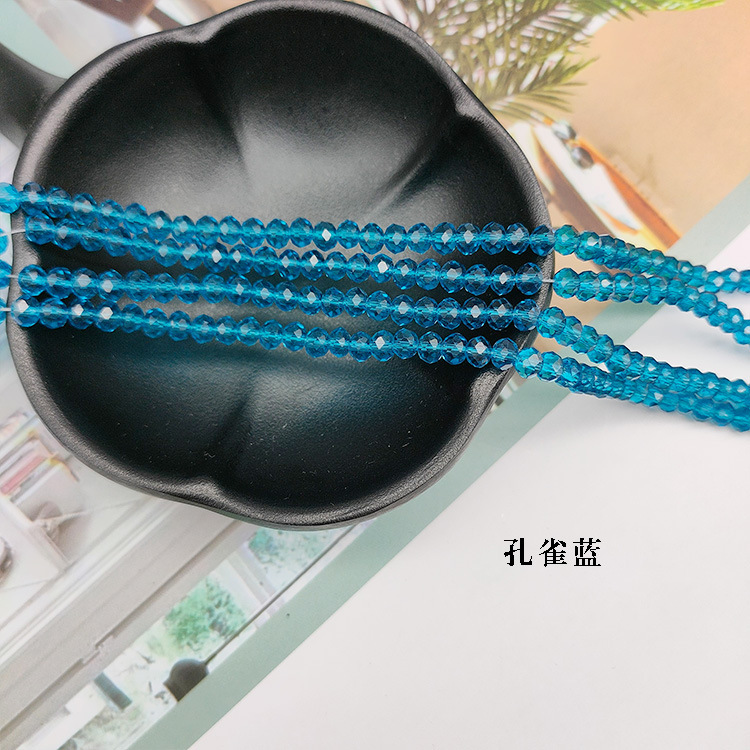 水晶玻璃切面扁珠玻璃珠彩色车轮散珠发饰箱包鞋服饰配件水晶扁珠详情13
