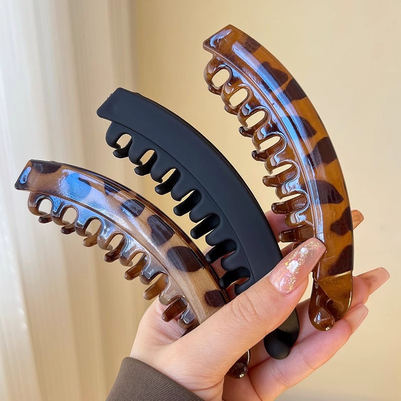 Lazy banana clipper, a powerful hair clip, a high ponytail fixing tool, a high-end hairpin at the back of the head, a vertical hair clip accessory for women pic 3