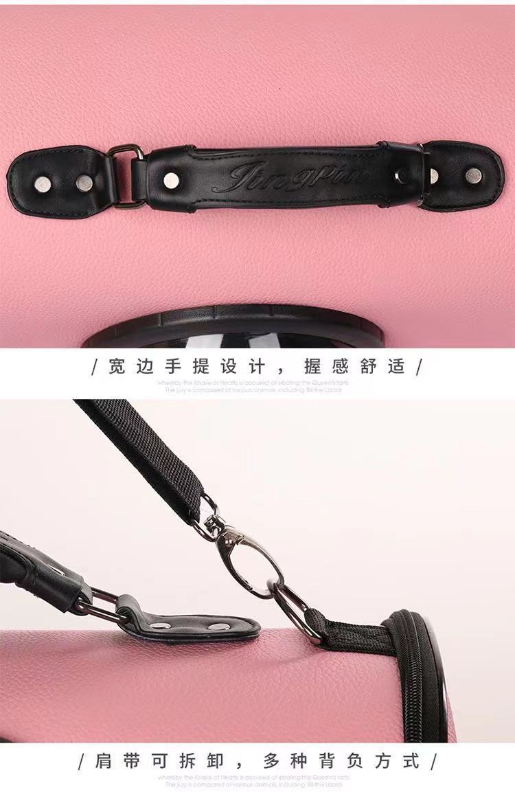 Wholesale of portable pet bags, horizontal cat bags, space capsule large space pet backpacks, PU mobile transparent portable portable bags for going out pic 17