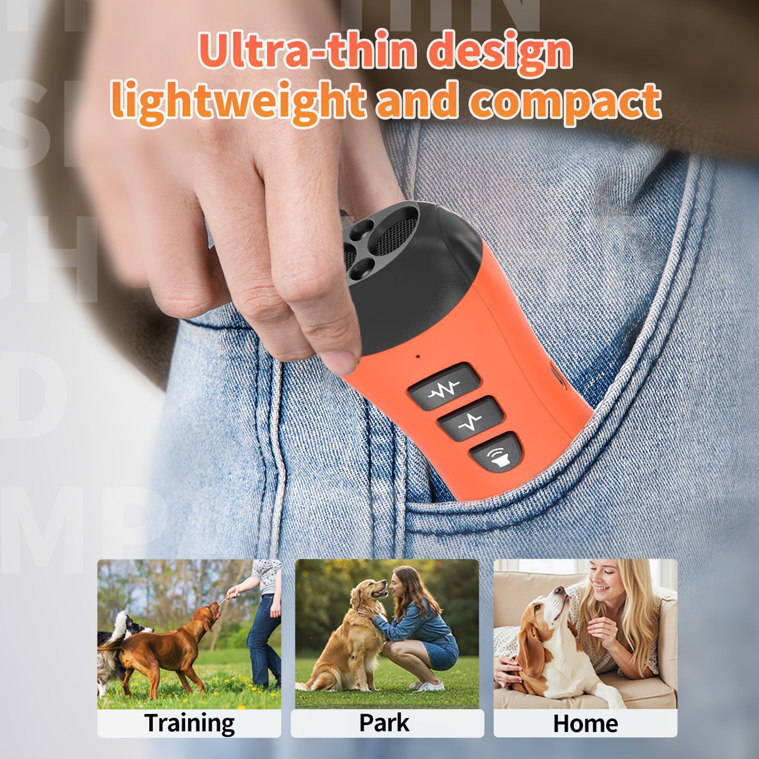 New cross-border high-power dog trainer, handheld double-head dog barking stop, outdoor portable ultrasonic barking stop pic 9