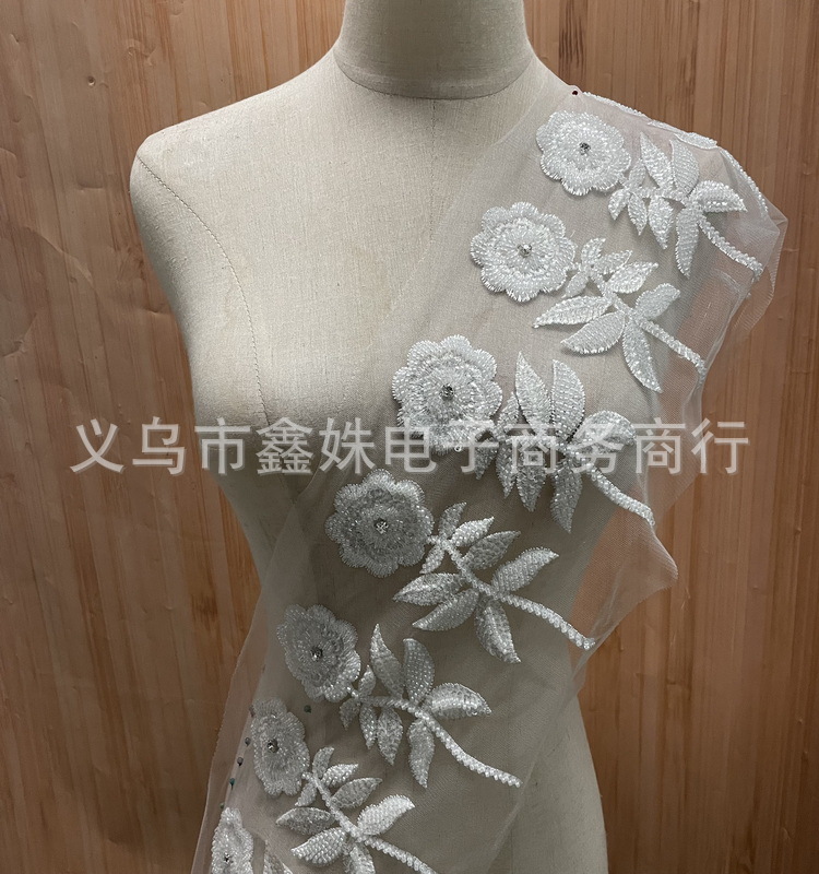 批发重手工彩色管珠玫瑰对花条码 舞蹈服装辅料详情4