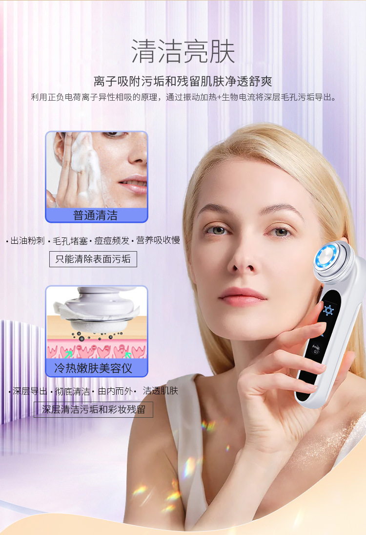 shanilak   跨境冷热导入仪提拉紧致美容仪面部微电流按摩仪脸部彩光嫩肤仪器详情4