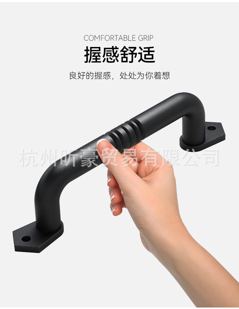 Factory direct sales of black door handles, barn door handles, arrow-shaped handles, carbon steel materials. Cross-border exclusive supply and wholesale pic 4