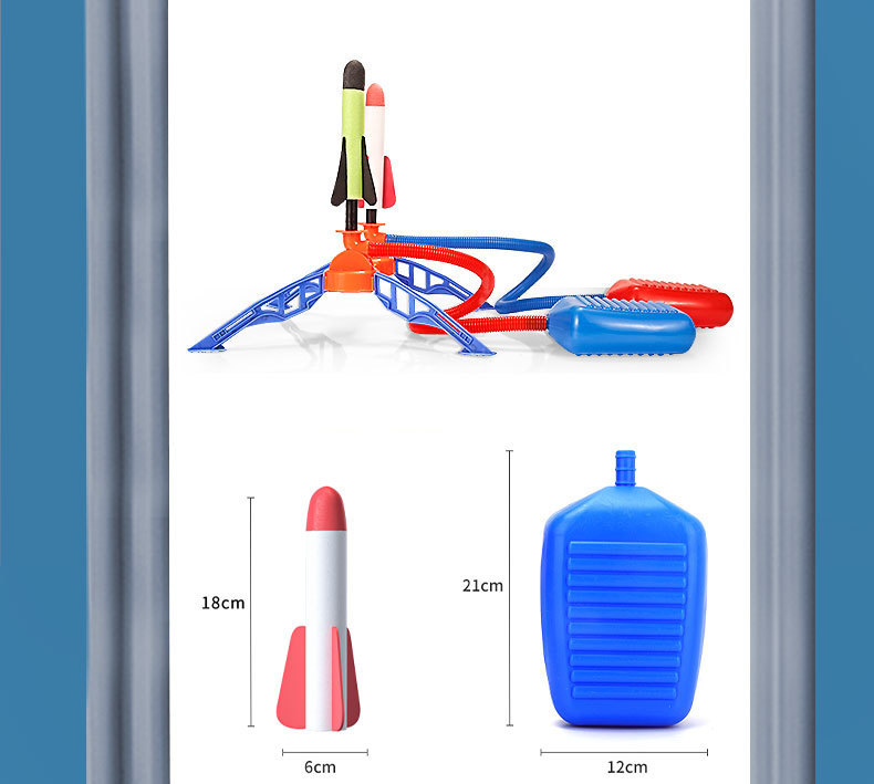儿童脚踩冲天火箭发射筒脚踏式发射器脚踩冲天炮飞天户外玩具男孩详情11