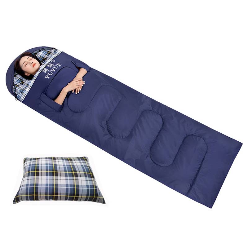 Factory wholesale adult outdoor sleeping bags, single person in spring, autumn and winter, spliced thickened sleeping bags for midday rest, travel and camping pic 2