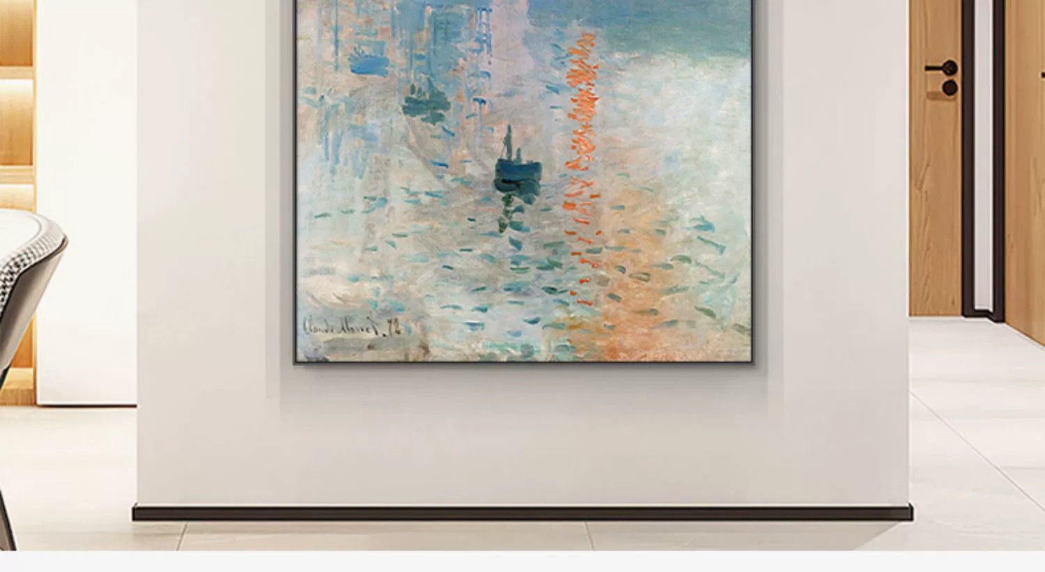 莫奈装饰画油画玄关挂画高级感走廊过道画壁画世界名画客厅落地画详情9