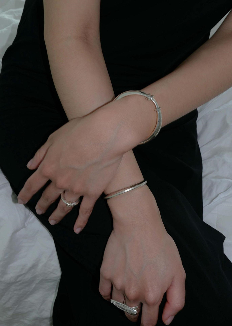 ins韩国小众设计三环戒指女铜镀真金宝石链条拼接简约轻奢指环女详情4