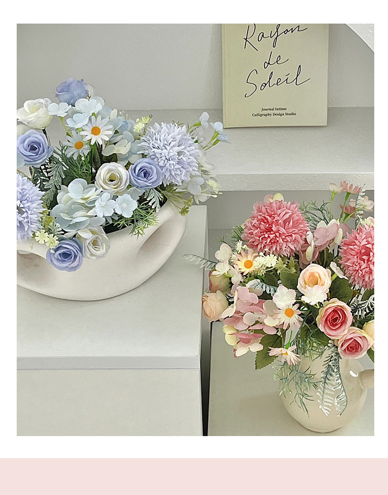 ins风仿真玫瑰绣球婚庆手捧花束婚礼堂摄影道具家居摆件装饰跨境详情12